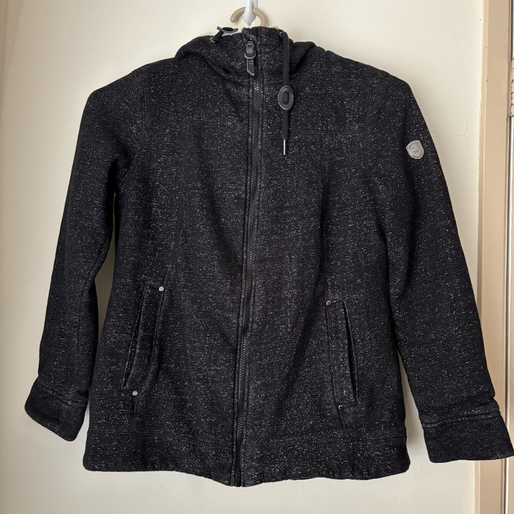 1 Madison Expedition Heritage Collection Full Zip Hooded Knit Jacket Size Medium